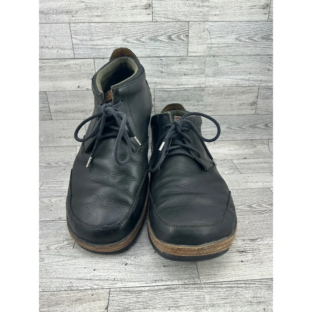 Olukai Kamuela Mens Black Leather Chukka Boots‎ Size 11 10131-4033
